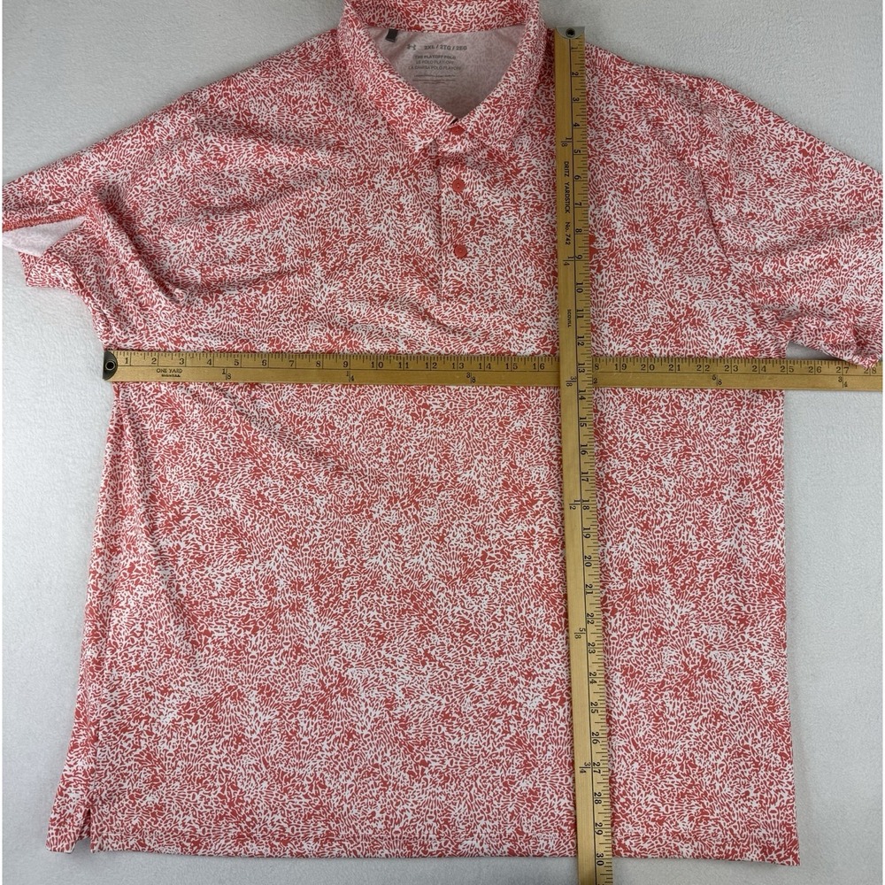 Under Armour Polo Shirt Men's 2XL Azalea Floral The Playoff Performance Golf - Picture 2 of 8
